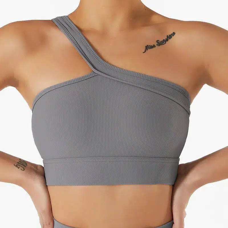 one shoulder sports bra 002-001