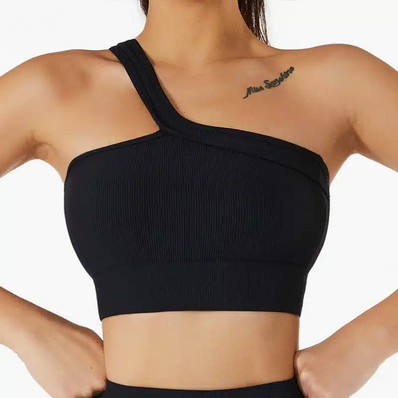one shoulder sports bra 002-004