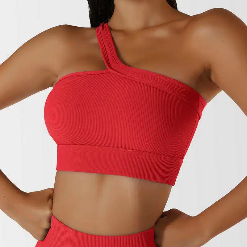 one shoulder sports bra 002-012