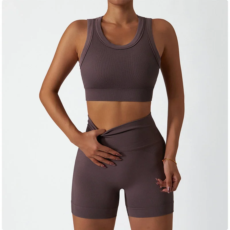 High Waist Gym Shorts Running Seamless Yoga Pants - Image 4