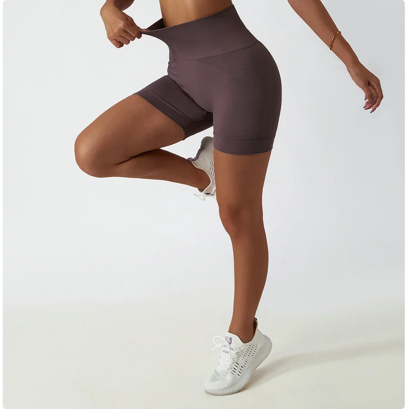 High Waist Gym Shorts Running Seamless Yoga Pants - Image 5
