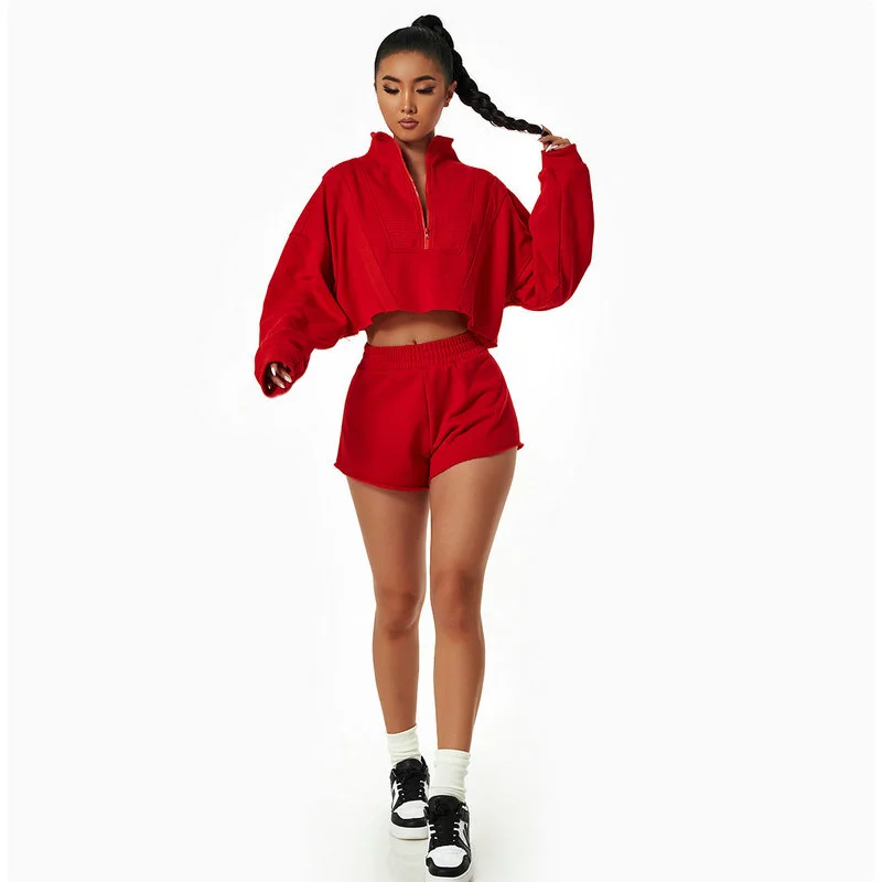 hoodie and shorts set 048-001