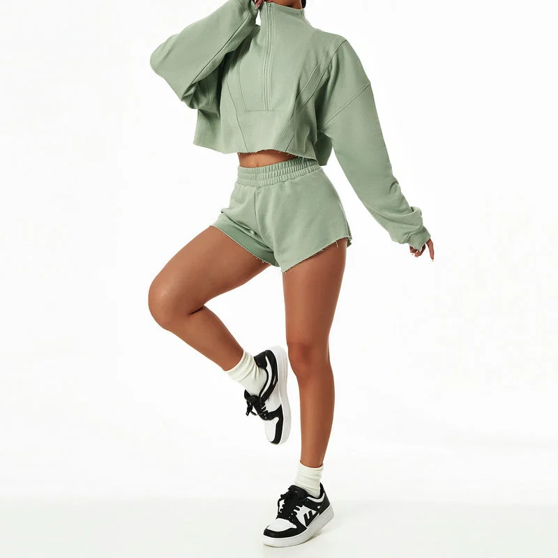 hoodie and shorts set 048-006