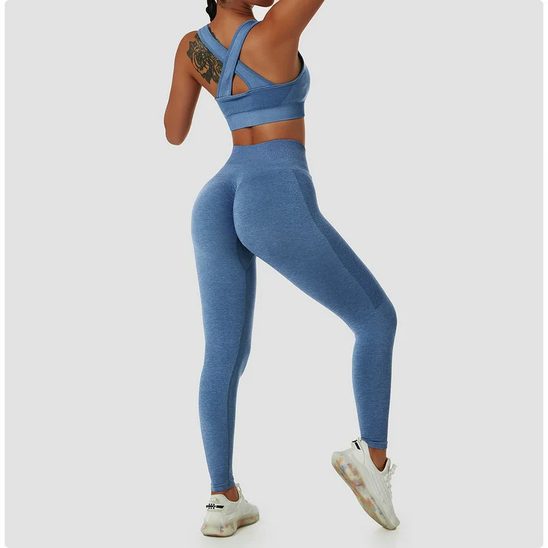 Alternative view of Seamless Yoga Set High Waist Quick Dry Women Bra And Leggings