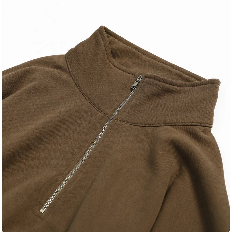Sweatshirt For Women Stand Collar Loose Leisure Workout Top - Image 5
