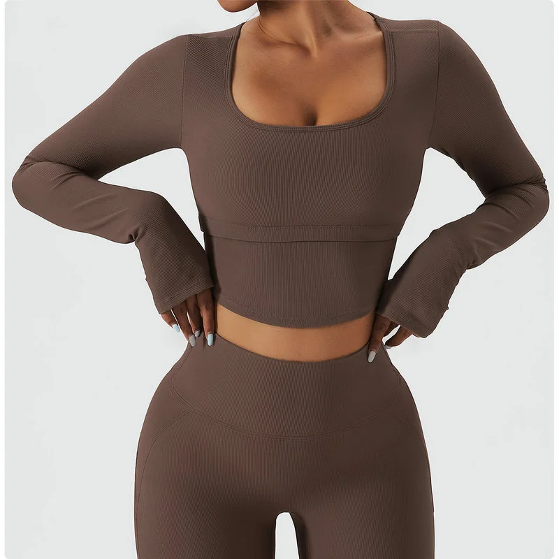 cropped long sleeve top 091-001