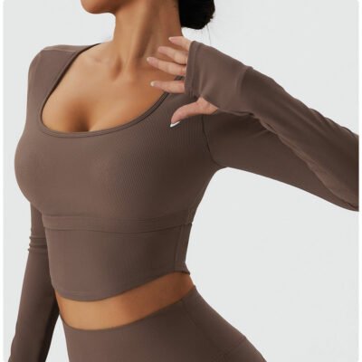 cropped long sleeve top 091-006