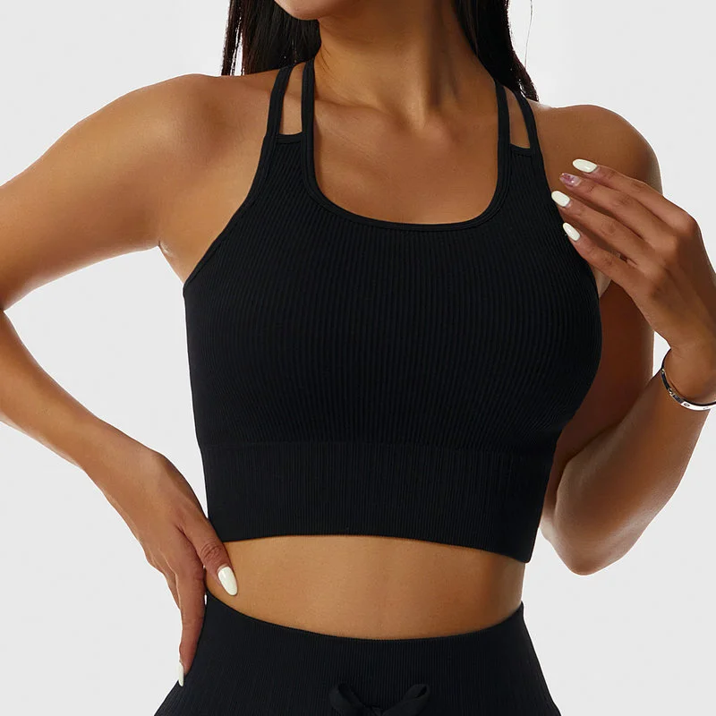 cross strap sports bra 083-007