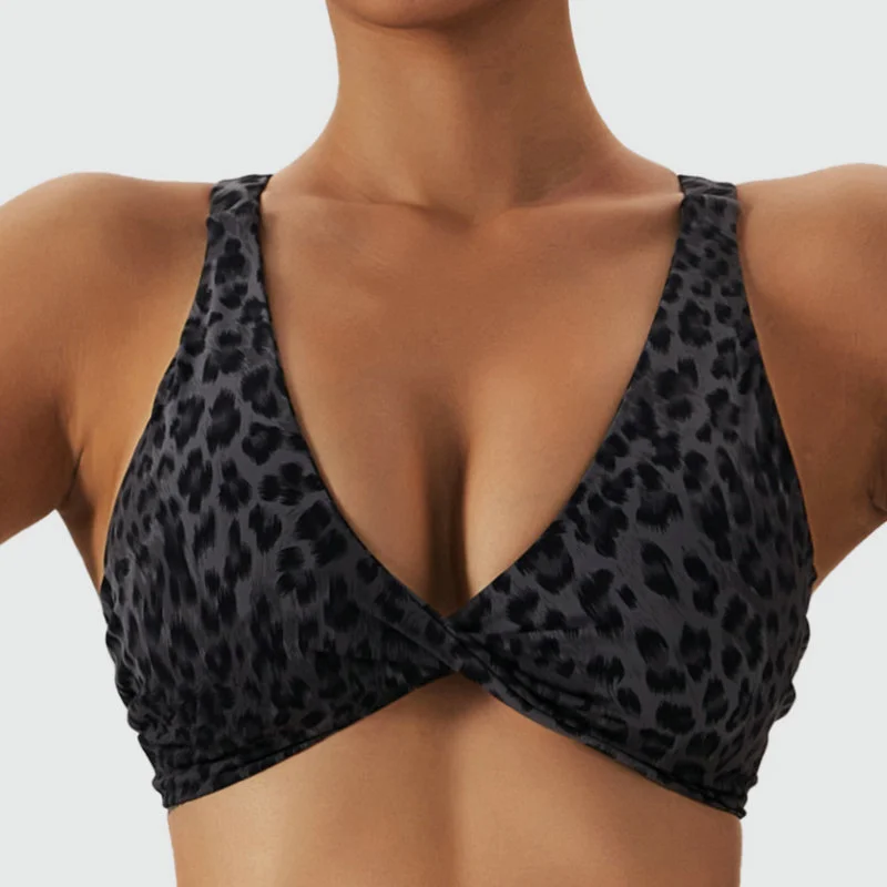 leopard print sports bra 096-008