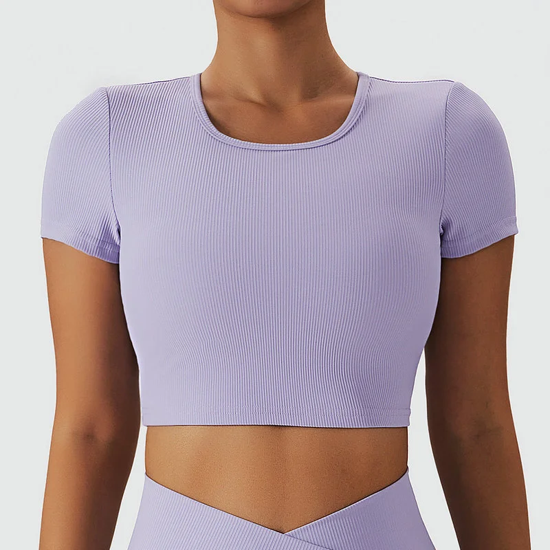 yoga tops with built in bra 080-002