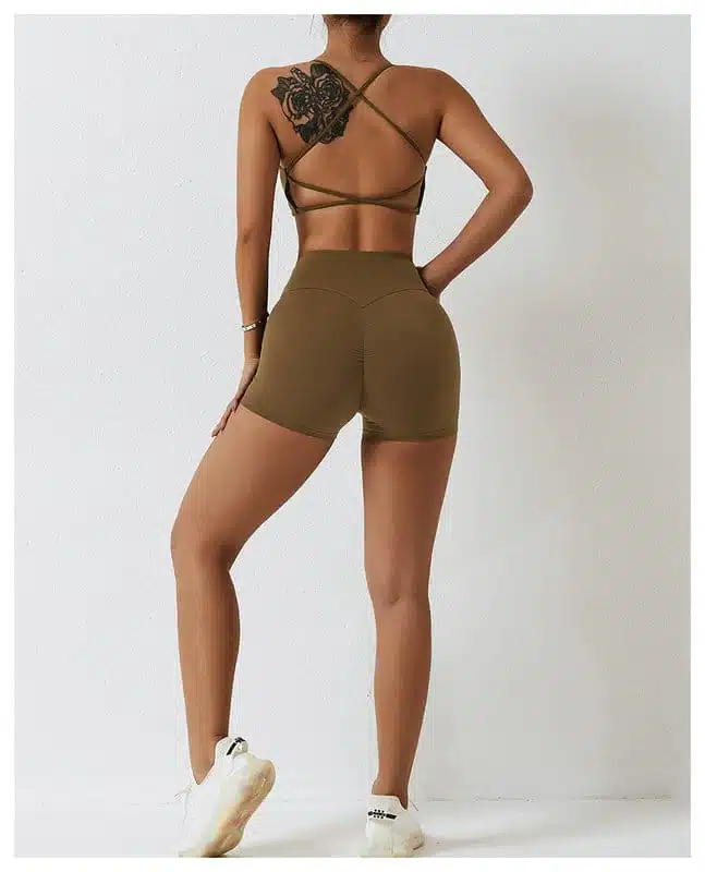 cross back sports bra 131-010