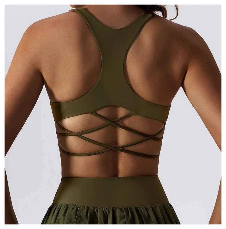 evercute cross back sports bra 142-005