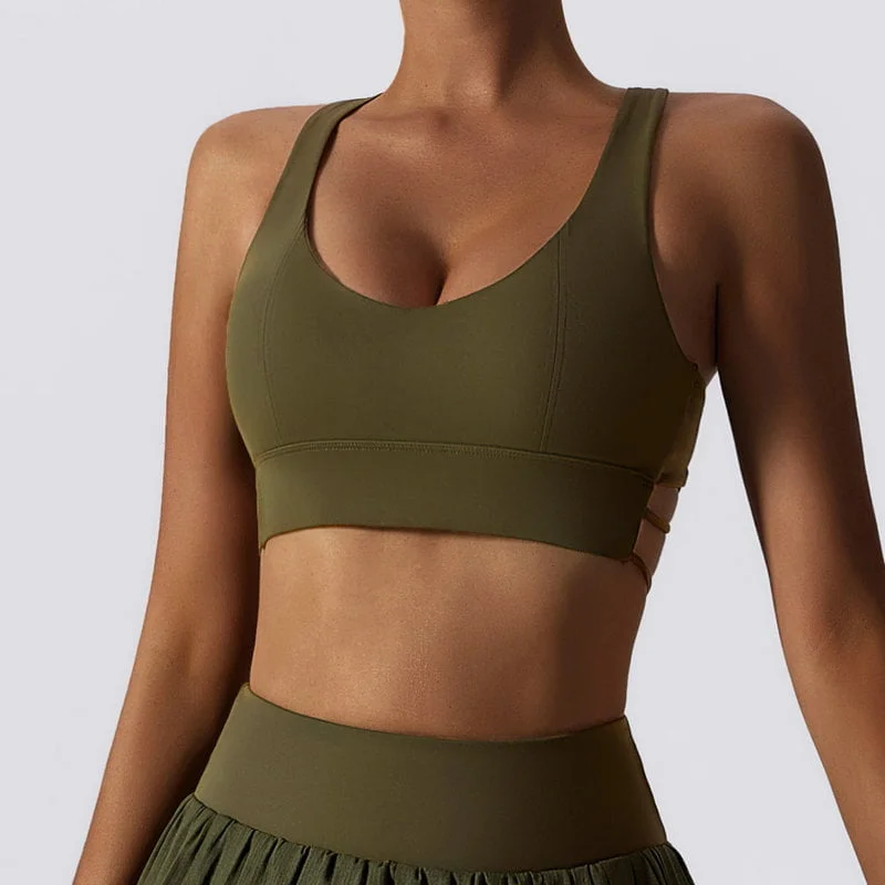 evercute cross back sports bra 142-014