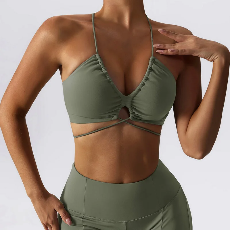 v neck sports bra 152-010