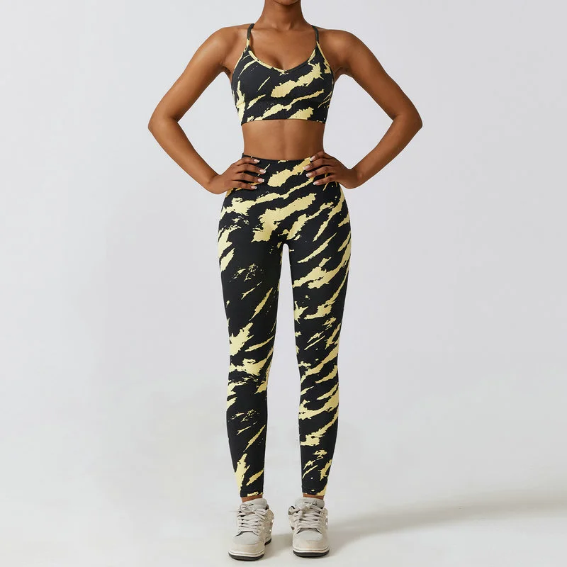 camo print yoga set 160-003