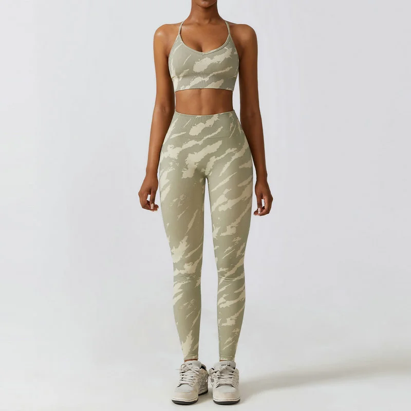 camo print yoga set 160-004