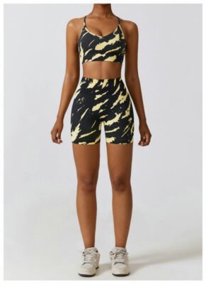 camo yoga shorts 165-002