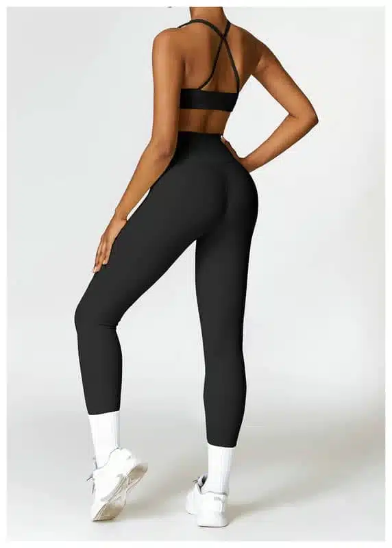 high waisted leggings and sports bra set 182-003