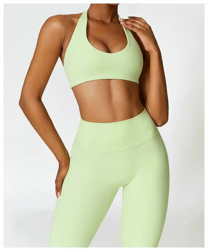 high waisted leggings and sports bra set 182-005