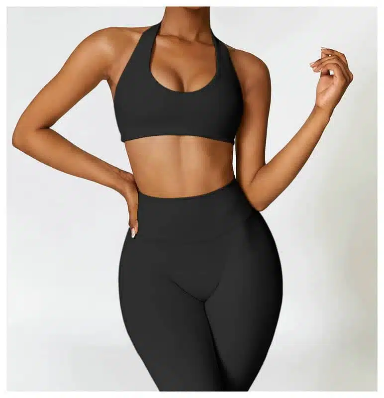 High Waisted Leggings And Sports Bra Set - Image 19
