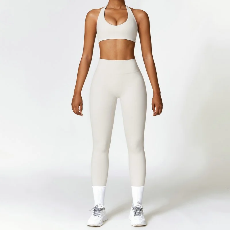 Alternative view of High Waisted Leggings And Sports Bra Set