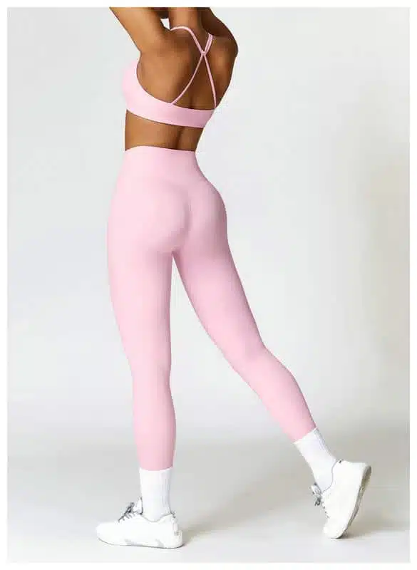 high waisted leggings and sports bra set 182-025