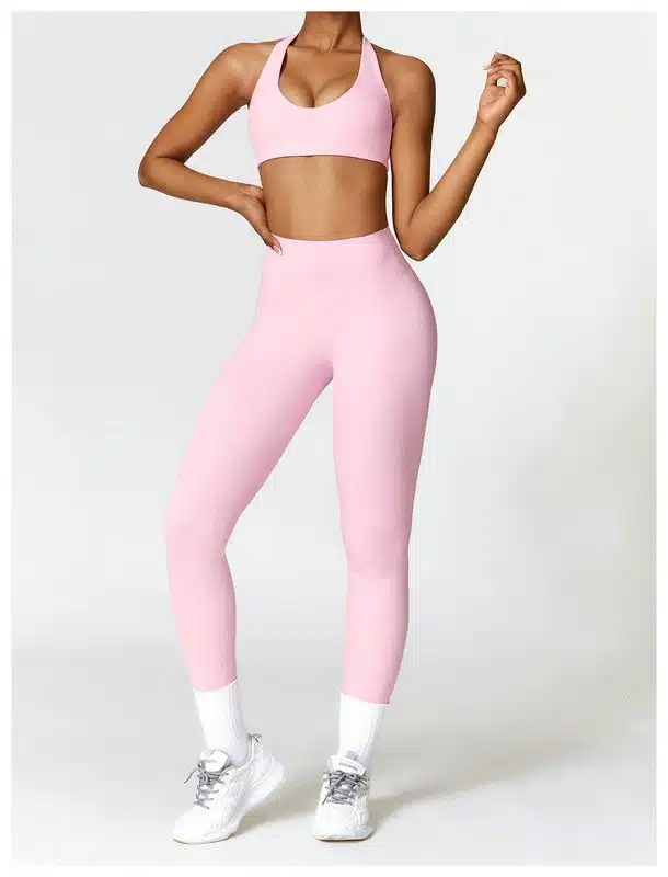 high waisted leggings and sports bra set 182-030