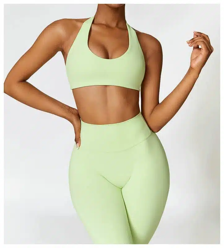 high waisted leggings and sports bra set 182-036