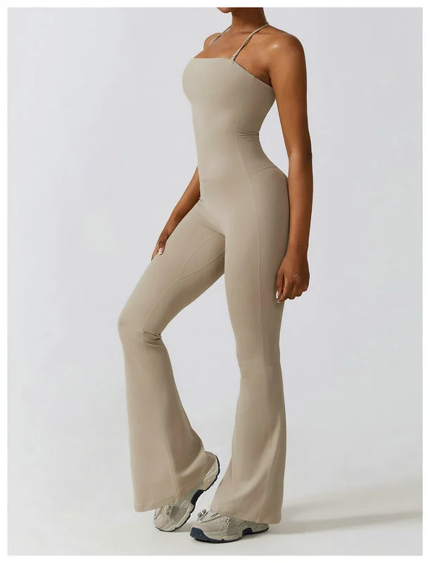 Alternative view of One Piece Yoga Bodysuit High Flare Yoga Pants